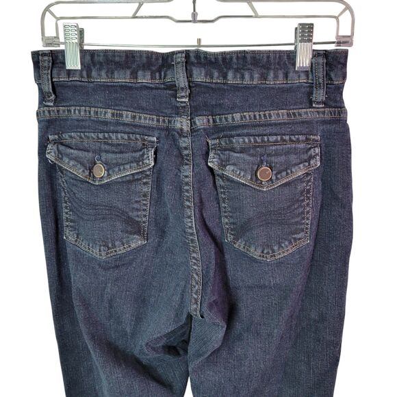 LEE Slender Secret Womens Size 8 Blue Solid Boot Cut Jeans - Picture 6 of 10